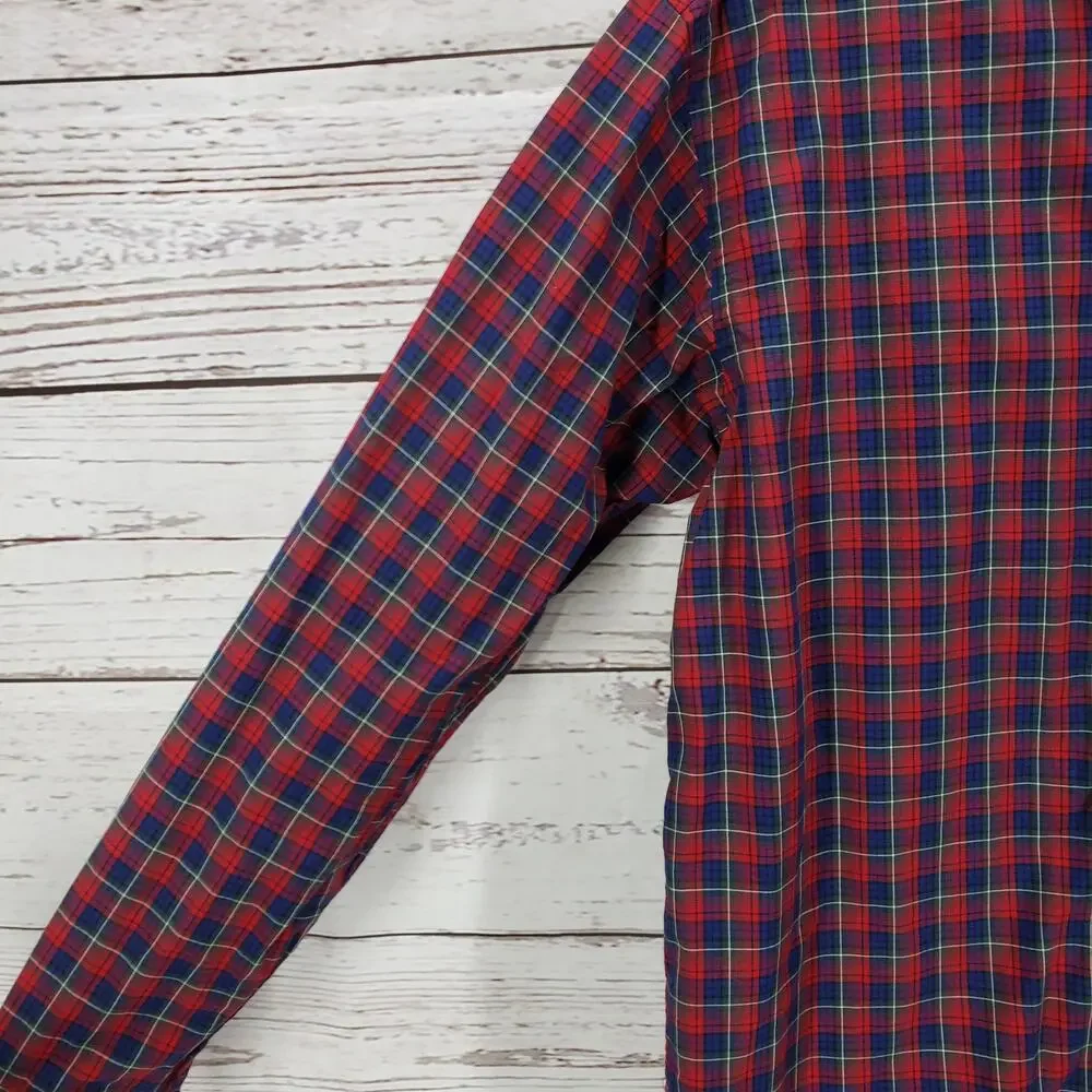 Ralph Lauren Boys Multicolor 100%Cotton Plaid Long Sleeve Shirt Size XL